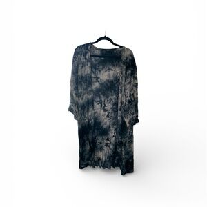 Bohemian Tie Dye Plus Size Kimono Duster